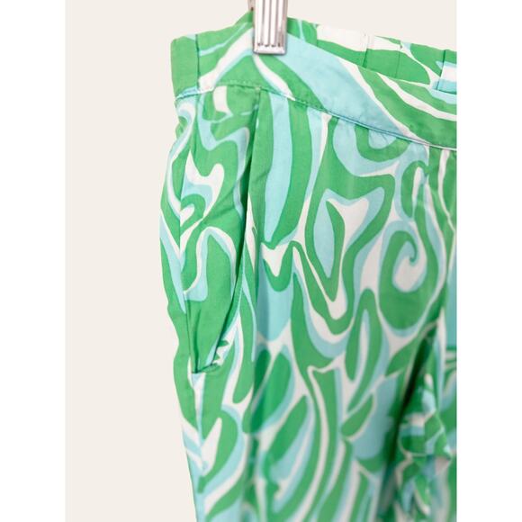 Lilly Pulitzer Cambridge Green Groovy Print Wide Leg Pull-On Palazzo Pant Size S - Picture 5 of 6